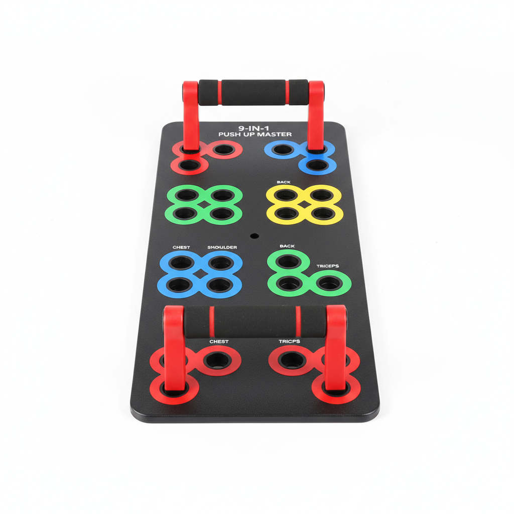 9-in-1 push up rack board front view on white background